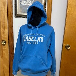 Cabela's Blue Pullover Hoodie Sweatshirt